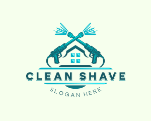 Pressure Washer Cleaning logo design