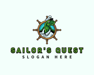 Turtle Captain Sailor logo design