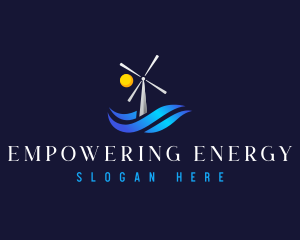 Windmill Energy Wave  logo design