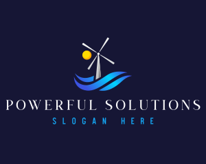 Windmill Energy Wave  logo design