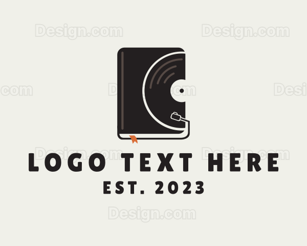 Vinyl Record Player Book Logo