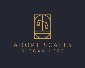 Lawyer Justice Scale  logo design