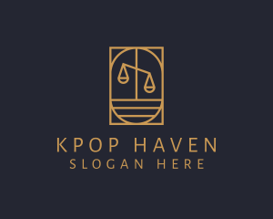 Lawyer Justice Scale  logo design