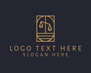 Architecture - Lawyer Justice Scale logo design