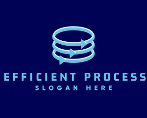 Business Processing Spiral Arrow logo design
