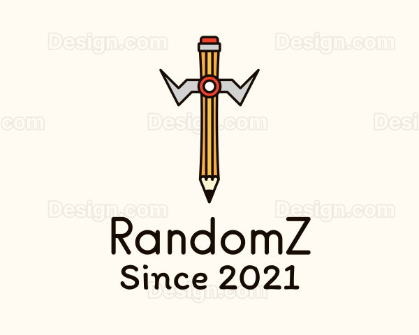 Writing Pencil Sword Logo
