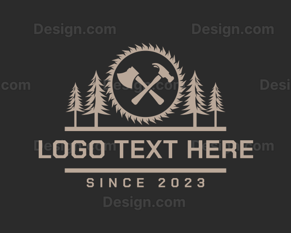 Forest Lumberjack Woodwork Logo