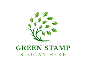 Green Natural Tree logo design