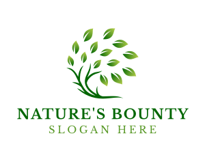 Green Natural Tree logo design