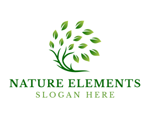 Green Natural Tree logo design