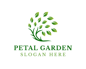 Green Natural Tree logo design