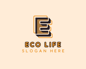 Upscale Geometric Brand Letter E logo design