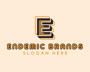 Upscale Geometric Brand Letter E logo design