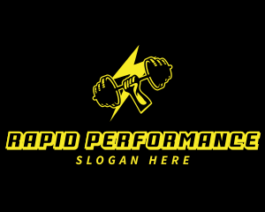 Lightning Gym Barbell logo