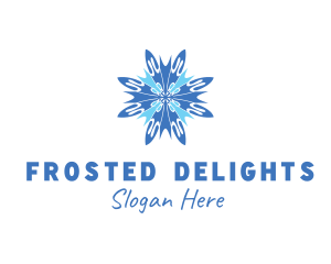 Winter Cool Snowflake logo design