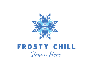 Winter Cool Snowflake logo