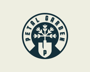 Landscaping Shovel Plant logo design