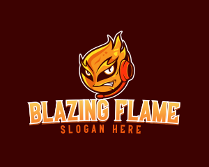 Flaming Fireball Esport logo design