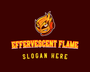 Flaming Fireball Esport logo design