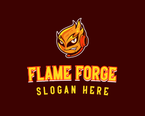 Flaming Fireball Esport logo design