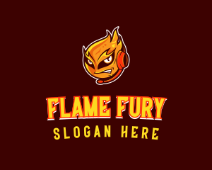 Flaming Fireball Esport logo design