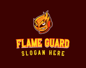 Flaming Fireball Esport logo design