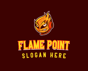 Flaming Fireball Esport logo design