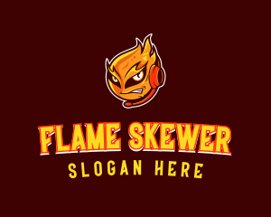 Flaming Fireball Esport logo design