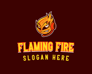 Flaming Fireball Esport logo design