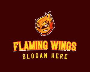 Flaming Fireball Esport logo design