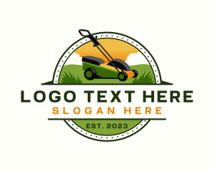 Lawn Mower Yard Landscaping logo