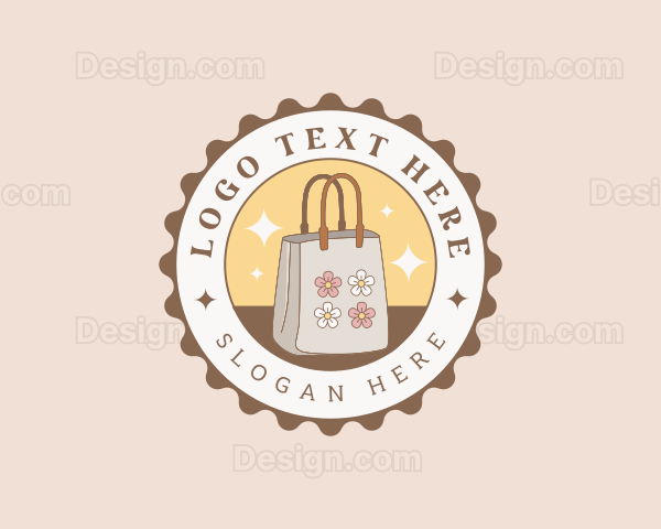 Cute Flower Tote Bag Logo