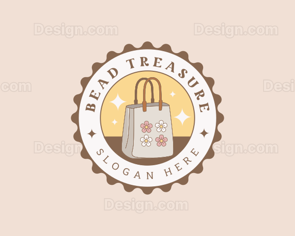 Cute Flower Tote Bag Logo