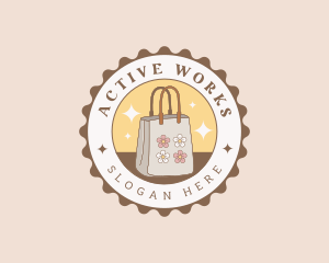 Cute Flower Tote Bag Logo