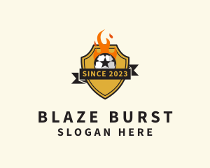 Flame Football League  logo design