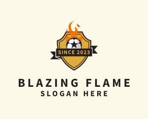 Flame Football League  logo design