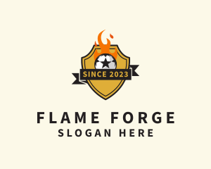 Flame Football League  logo design