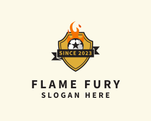 Flame Football League  logo design