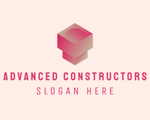 3D Geometric Pedestal  logo design