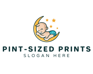 Cute Moon Baby logo