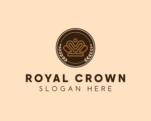 Royal Queen Crown Badge logo design