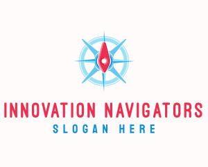 Modern Compass Navigate logo design