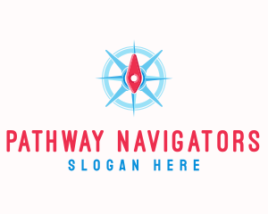 Modern Compass Navigate logo design