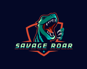 Dinosaur Gaming Beast logo design