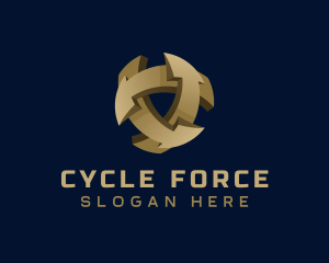 Arrow Moving Cycle logo design