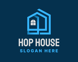 Blue Residential House logo design