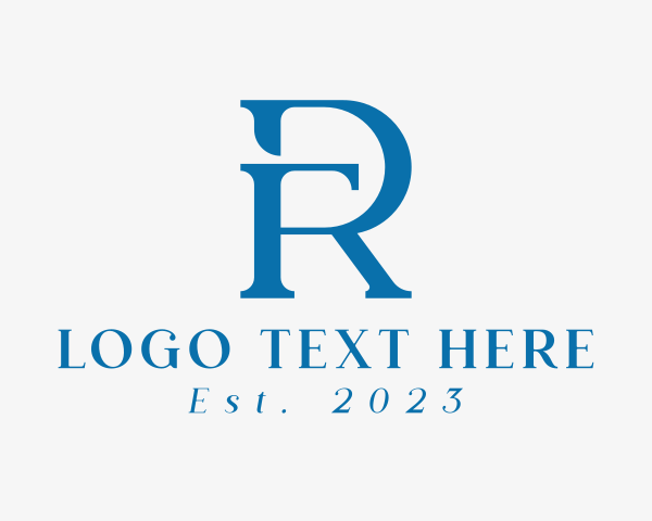 Letter Fr logo example 2