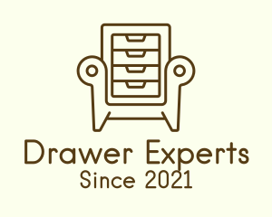 Brown Drawer Armchair logo design