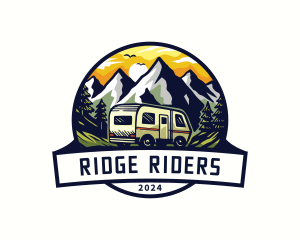 Mountain Travel Camping Destination logo design