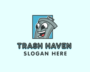 Recycling Trash Can logo design